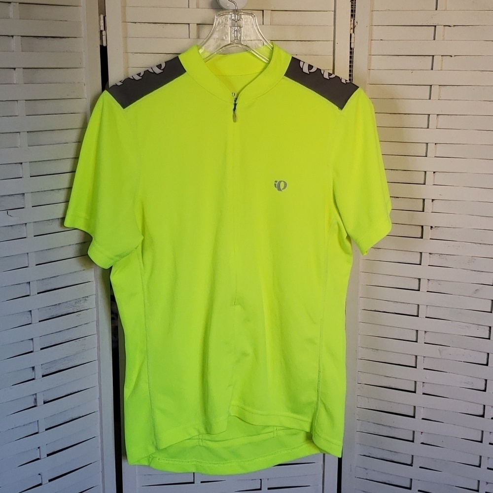 Pearl Izumi neon yellow and gray mens cycling jersey M